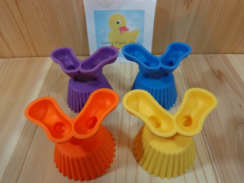 Wilton Silicone Cupcake Liner Silly Feet Set of 4 Individual Baking Cup Mold gallery