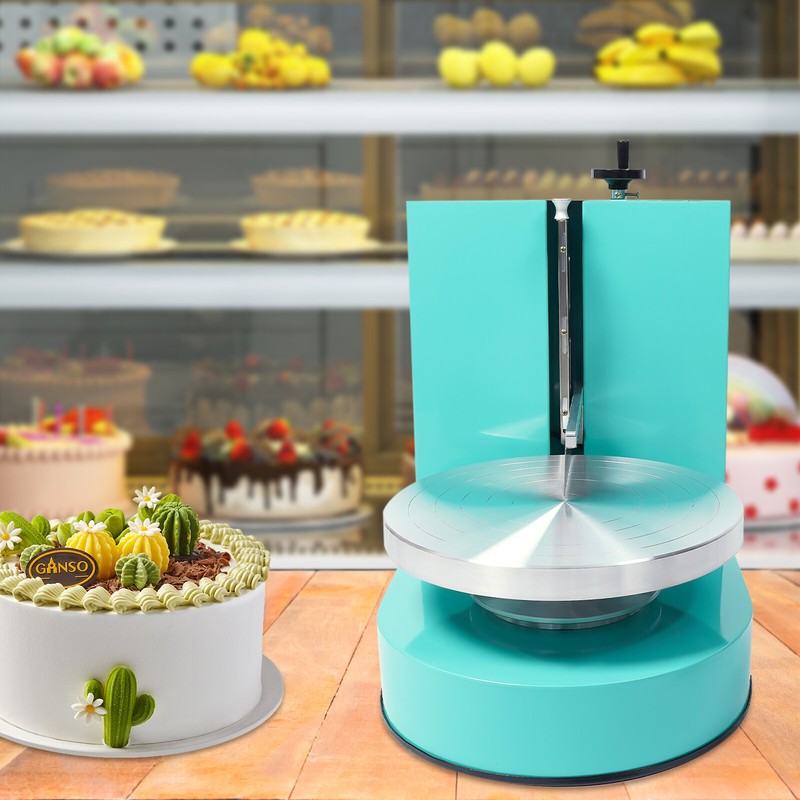60-320rpm Birthday Cake Cream Smooth Coating Decoration Spreading Machine Green