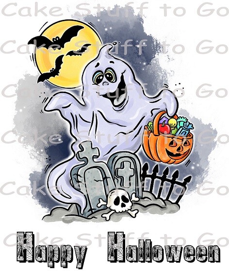 Halloween Ghost Edible Cake Topper Decoration
