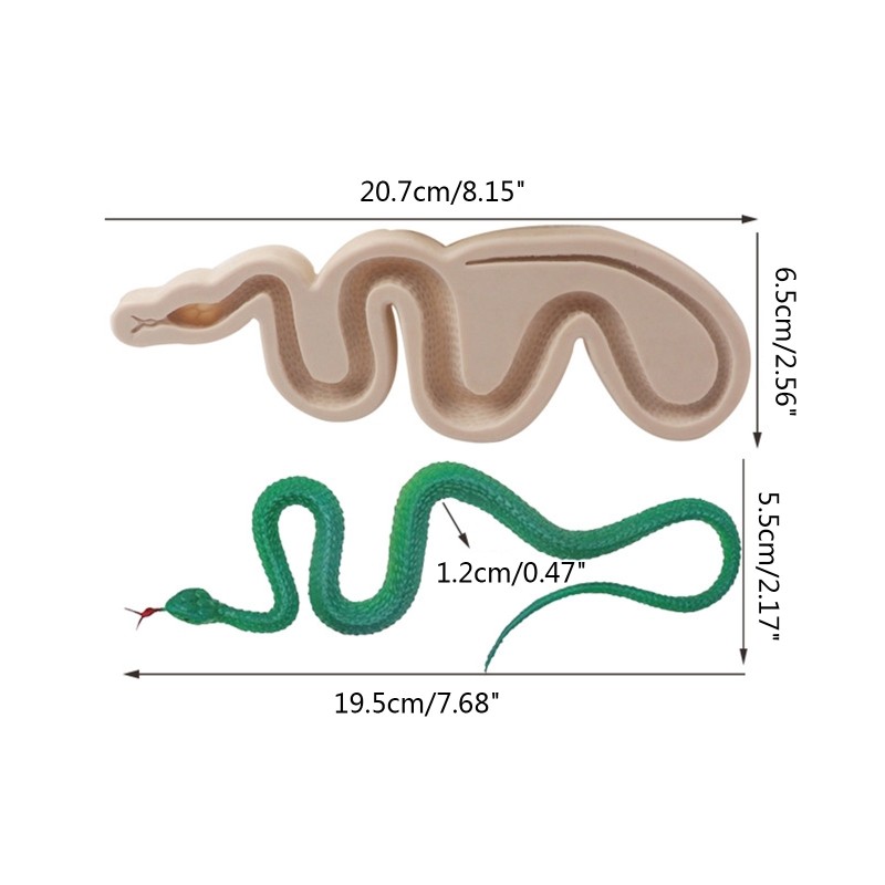 Candy Moulds Snake Shaped Silicone Material for Baking Cake Fondant Chocolate gallery