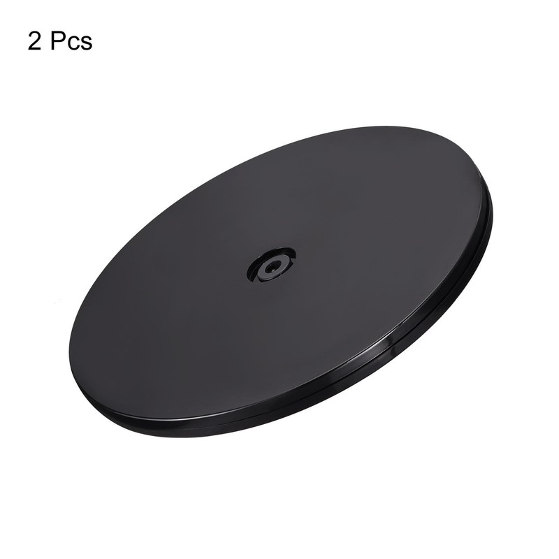 2Pcs 8" Rotating Swivel Stand with Steel Ball Lazy Susan Base Turntable Black gallery