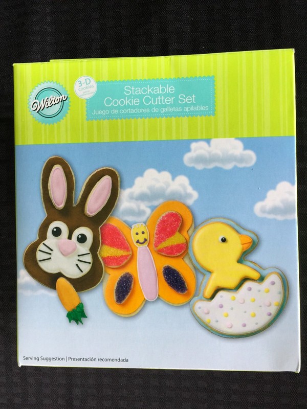 Retired Wilton 3-D Stackable Cookie Cutter Set 9 Pieces Bunny Butterfly Chick