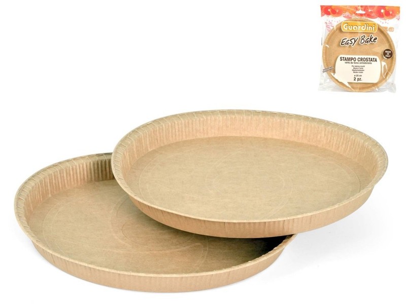 Guardini Tart Pan Paper 25 X 3 Cm 2 Pcs With Grooved Surface