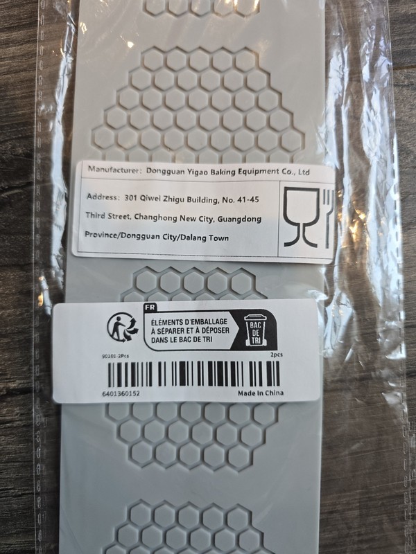 Honeycomb Silicone Fondant Cake Mold Polymer Clay 14-1/2" x 3" set of 2 pc gallery
