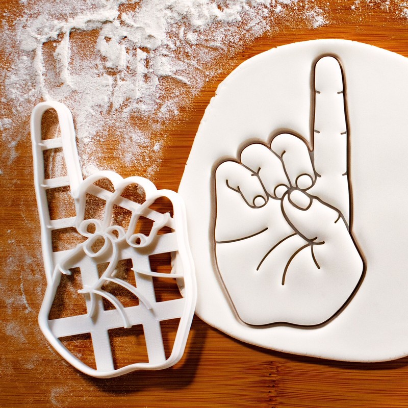 American Sign Language Letter D cookie cutter – Fingeralphabet, deafness, deaf