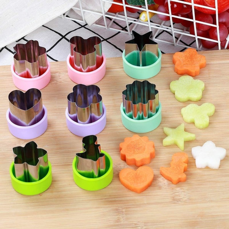 8 Pack Vegetable Cutter Shapes Set Stainless Steel Fruit Cutters Mini Cookie gallery