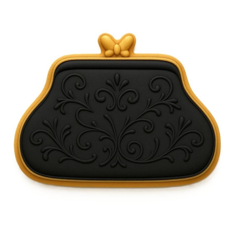 Ladies Clutch Coin Purse Vintage Carpet Bag 4'' Cookie Cutter Metal gallery