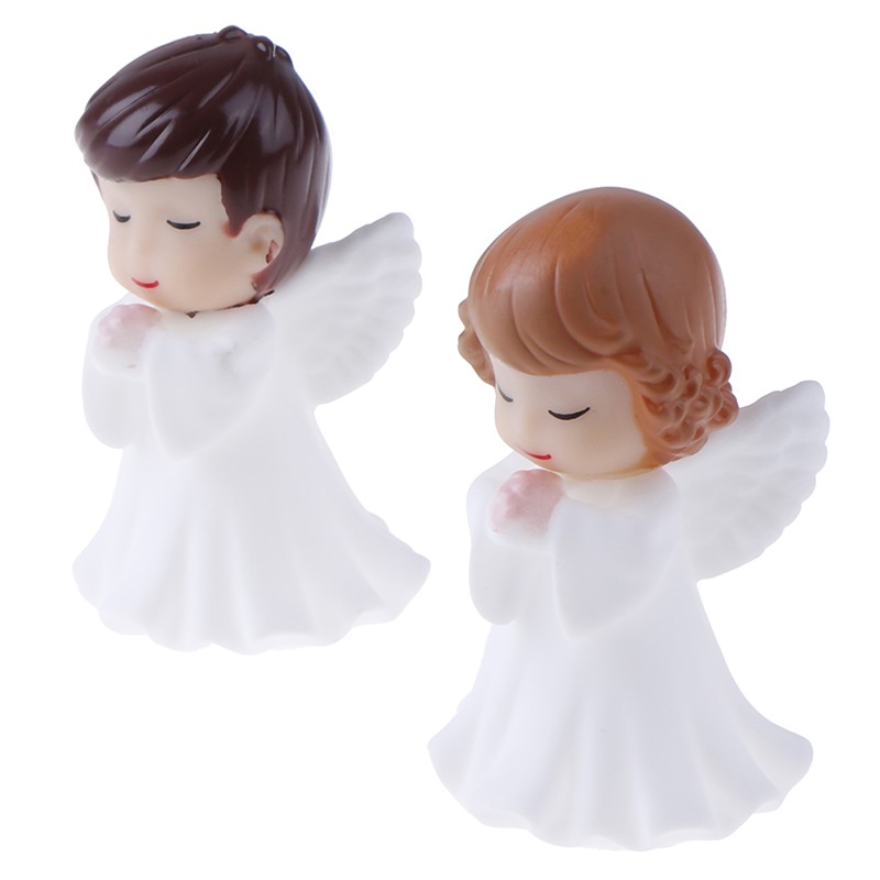 2Pcs Angels Figurines Miniature Well Sculpture Ornament Decoration For Cak.82 gallery