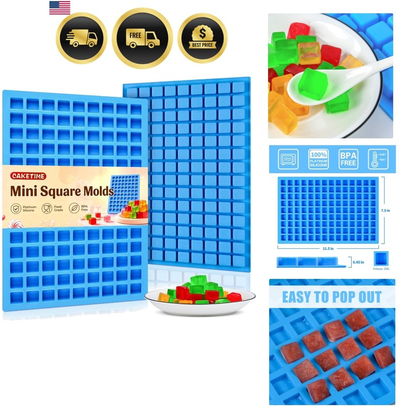 Square Silicone Candy Molds – Mini Silicone Molds for Hard Candy, Chocolate, …