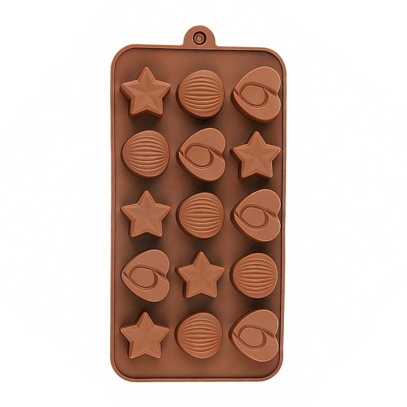 Silicone Chocolate Mould Ice Tray Candy Jelly Mold Nuts Star Baking