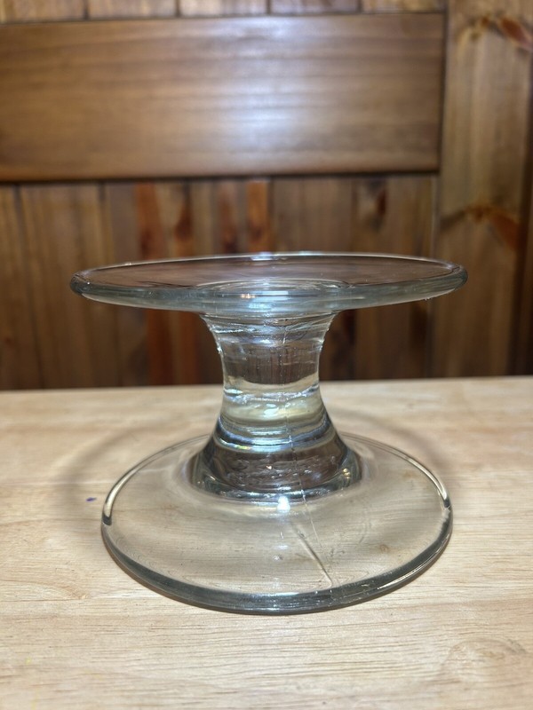 PAMPERED CHEF CLEAR GLASS TRIFLE PEDESTAL CAKE STAND/CANDLE HOLDER gallery