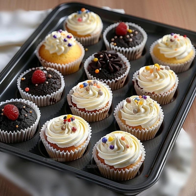 White Mini Cupcake Liners, 500 Count Greaseproof Baking Cups, Small Muffin gallery