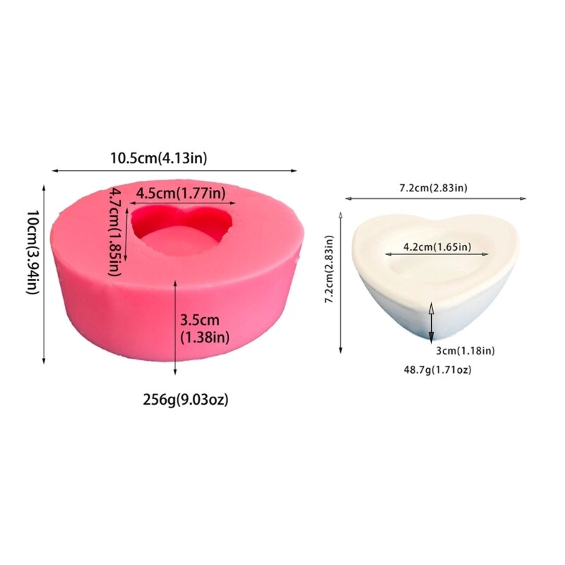 Geometric Canlde Holder Silicone Mold DIY Candlestick Making Heart Resin gallery