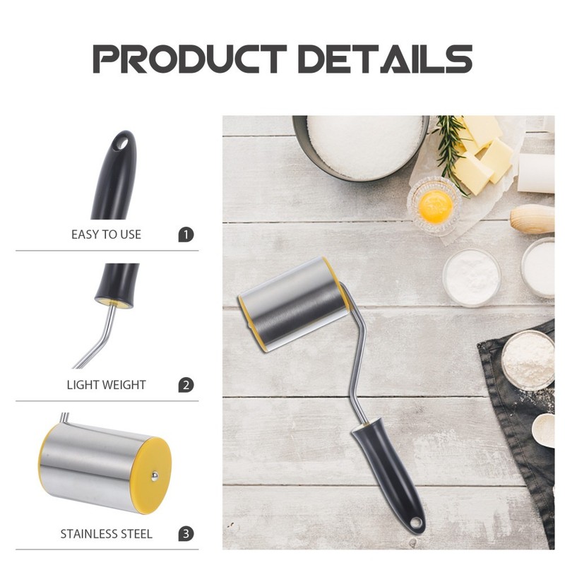 Stainless Steel Biscuit Grinding Tool Baking Roller Pin Pizza Dough gallery