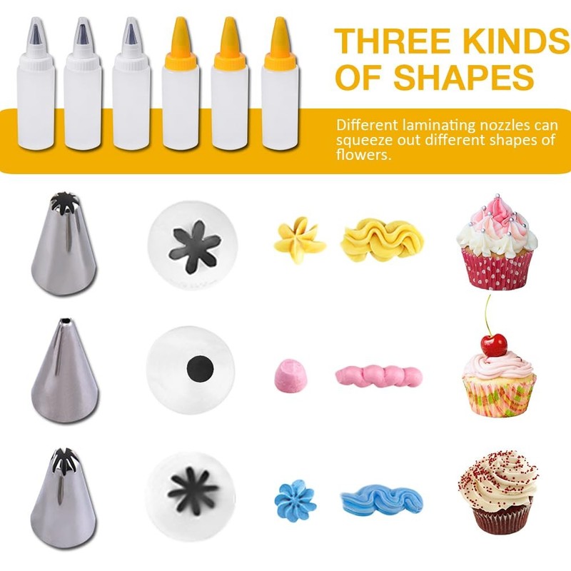Eolilim 6PC Plastic Frosting Piping Kit, Icing Bottles Easy to Clean, Practic... gallery