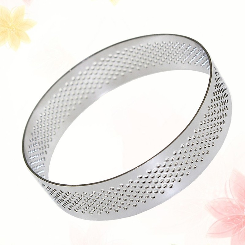 circle baking Pastry Round Perforated Tart Rings For Baking gallery