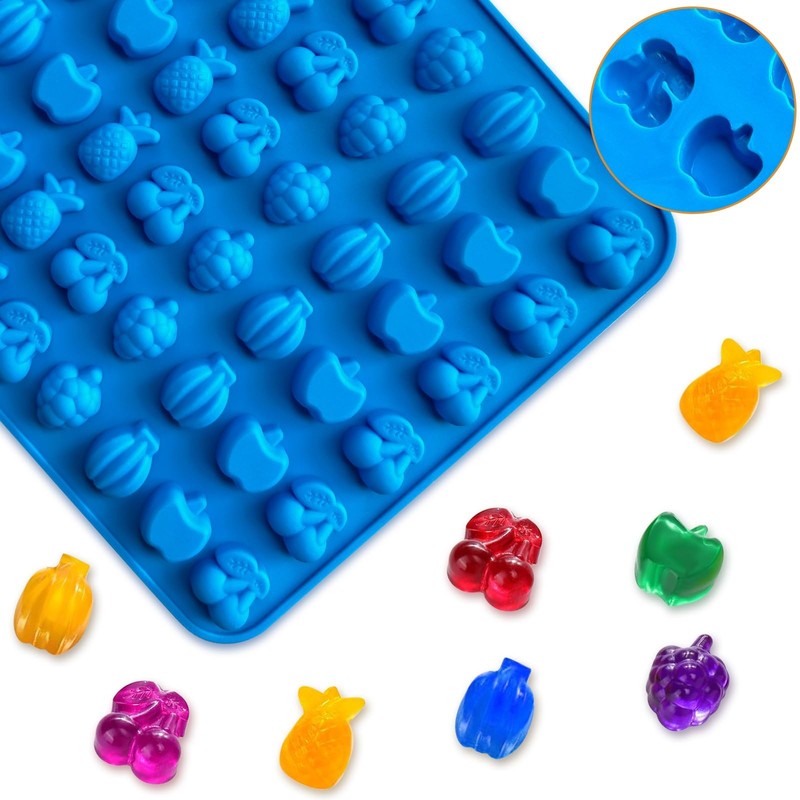 Sidosir Gummy Candy Mold Set 7PCS Silicone Nonstick Bears Dinosaur Fruit Donut gallery