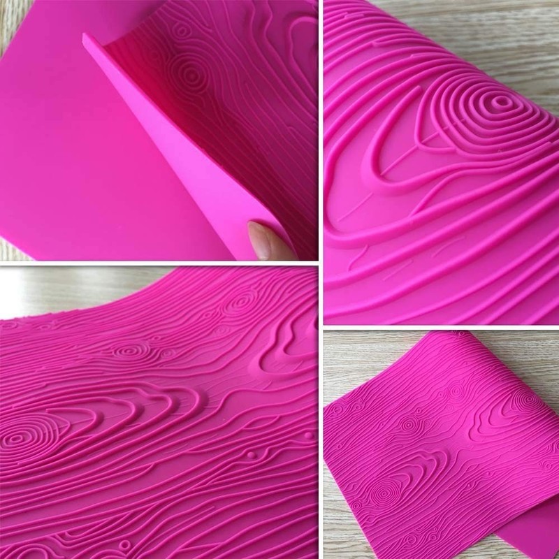 AK ART KITCHENWARE Woodgrain Fondant Impression Mat Silicone Cake Lace Mold Cake gallery