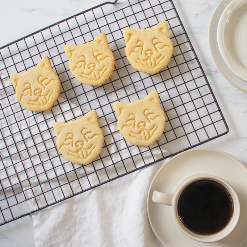 Shiba Inu Face Cookie Cutter - cute dog treats rescue adoption animal shelter gallery