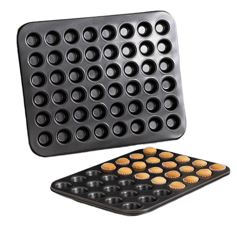 48 Holes Mini Round Muffin Cake Pan Cupcake Mold Non Stick Baking Dishes gallery