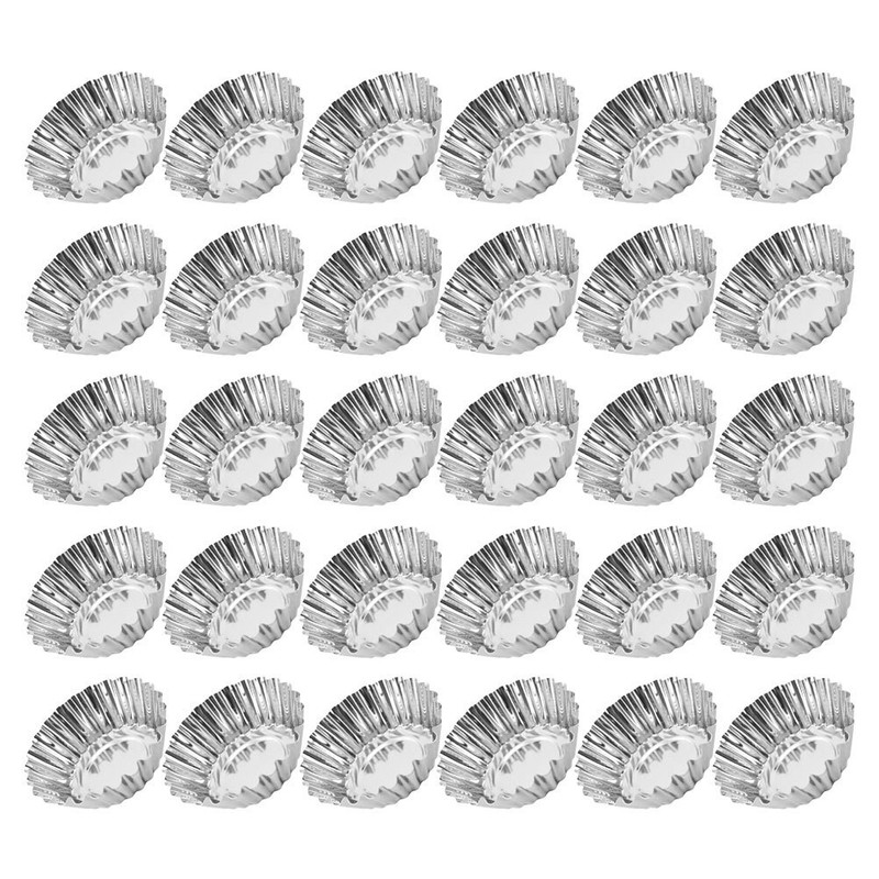 30pcs Mini Tart Pans: Stainless Steel Tartlet Molds - Reusable Baking Cups - gallery