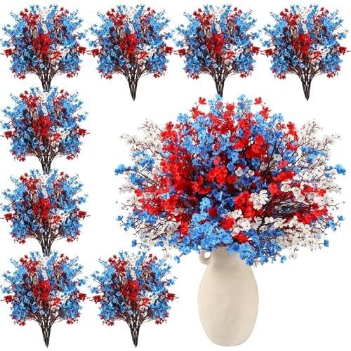Pcs Red Blue White Patriotic Artificial Flowers 4th of July 250th 24
