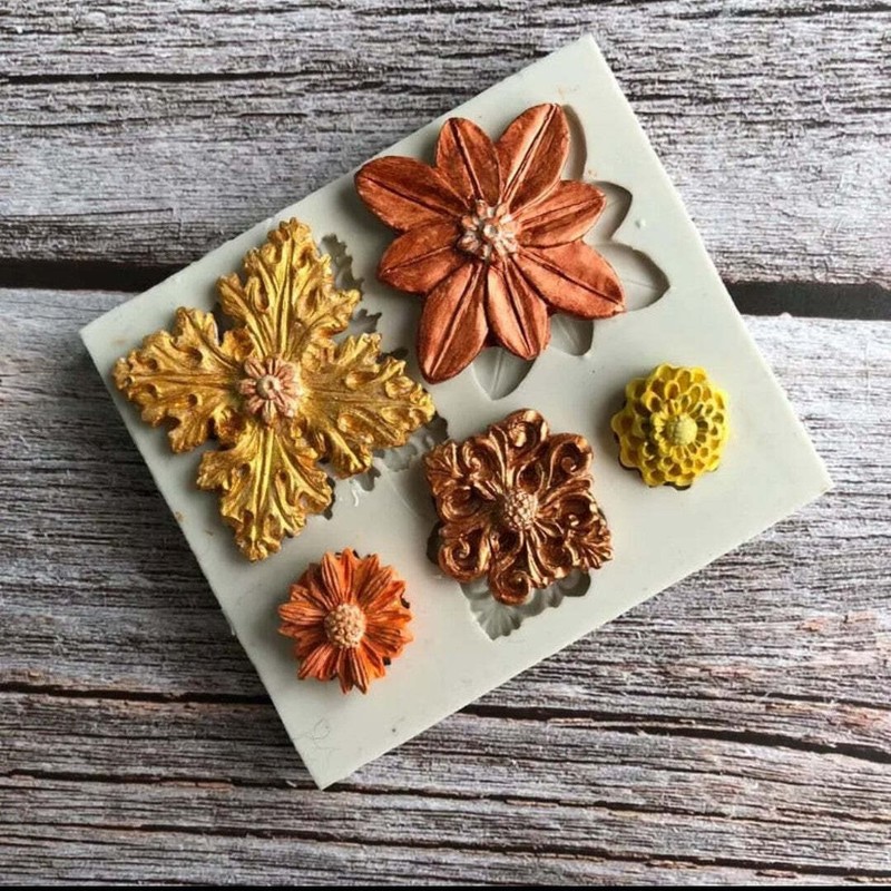 Chrysanthemum, Daisy & Poinsettia – Silicone Mold