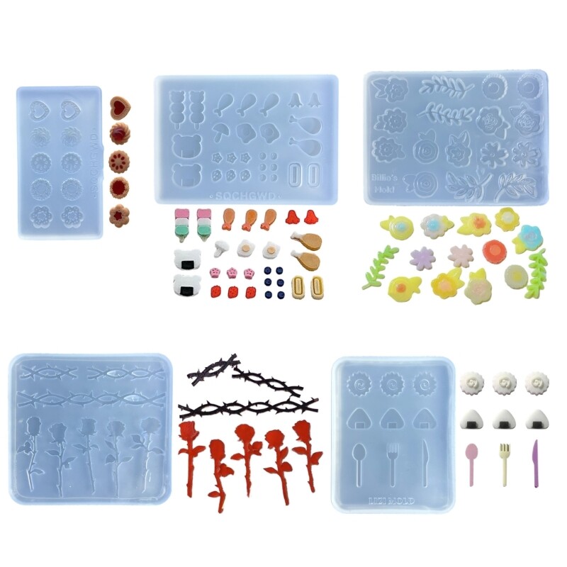 Biscuit Cake Making Mold Flower Rose and Fork Silicone Baking Molds gallery