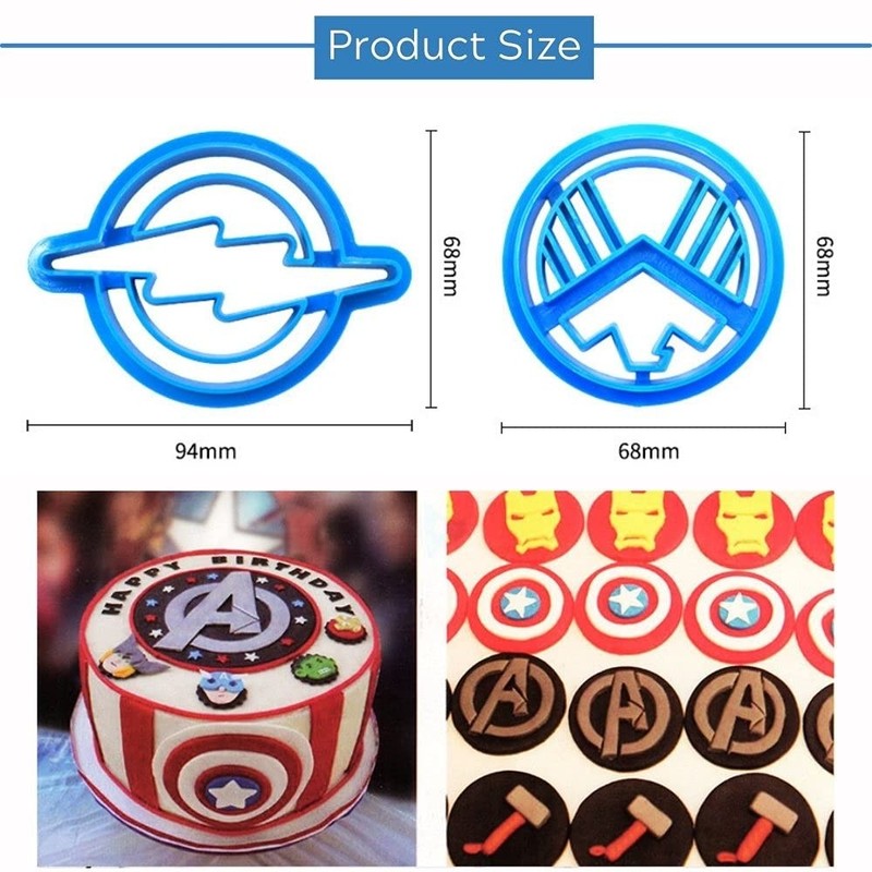 Plastic Cookie Cutters - 6 Pieces Fondant and Biscuit Cutter Set, Cartoon Imp... gallery