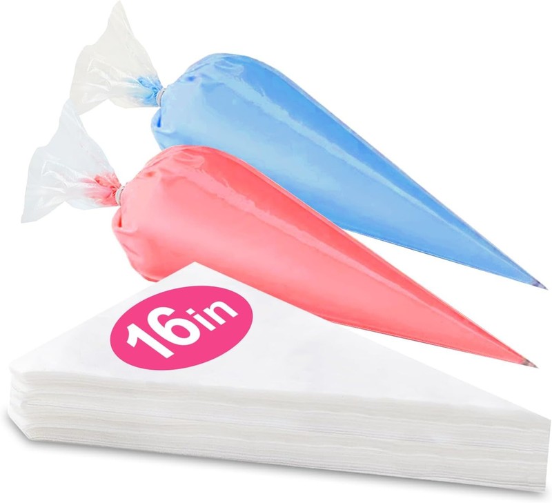 16 Inch Piping Bags Disposable, 50 Pcs Large Pastry Bags, Icing Bags, Cake