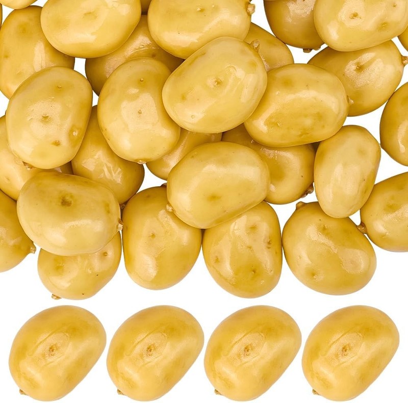 GORCRAFT 40Pcs Fo Artificial Vetables Simulat Lifelike Potatoes