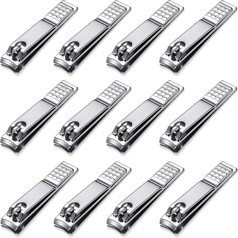 12 Pieces Nail Clipper Set Stainless Steel Nail Cutter Fingernails and Toenail C
