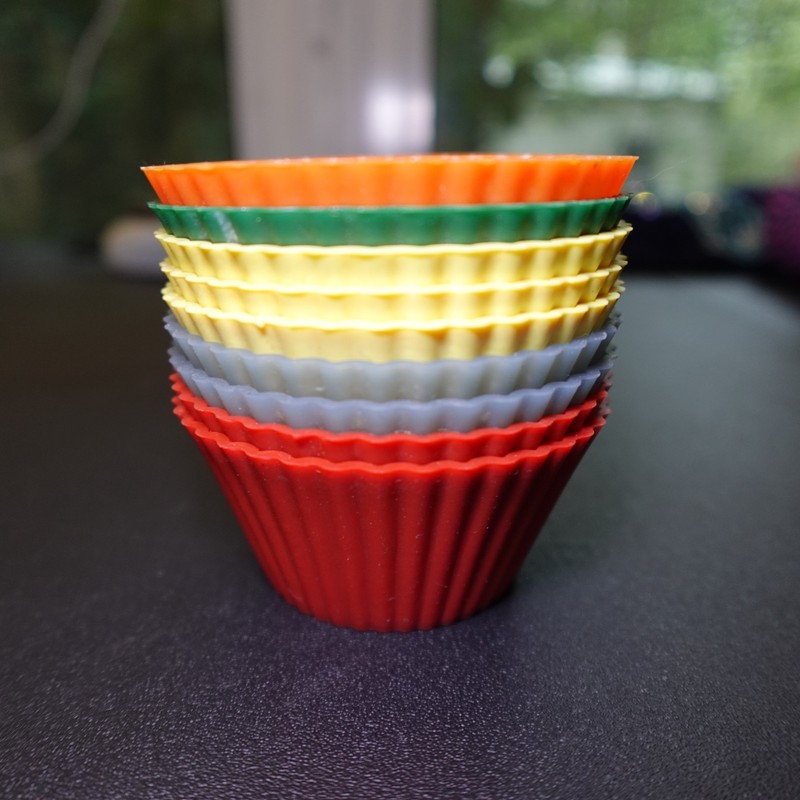 9 Piece Reusable Silicone Baking Cups Muffins & Cupcakes Flexible, Non-Stick gallery