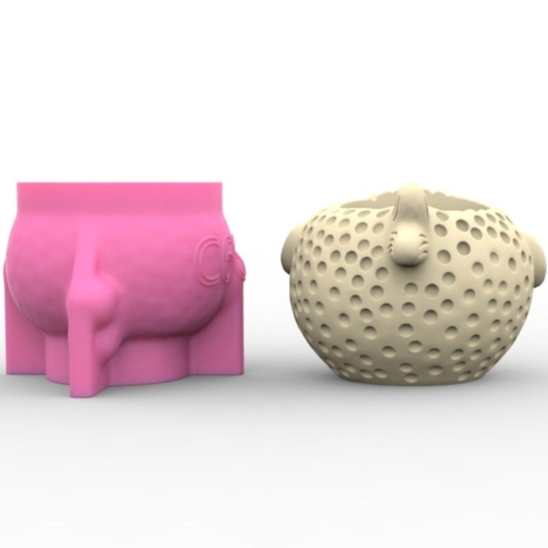 Pufferfish Shaped Vase Molds Holder Moulds for Planter Vase gallery