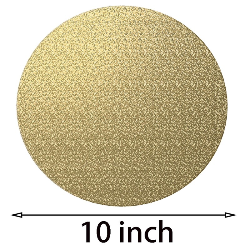 4 Pack 10 Inch Round Cake Boards Gold, Wedding Birthday Dessert Pizza Base Kit gallery