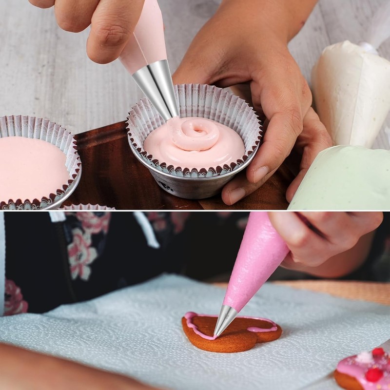 5PCS Large Piping Tips for Cake Decorating Round Hole Piping Tips Set Cupcake... gallery