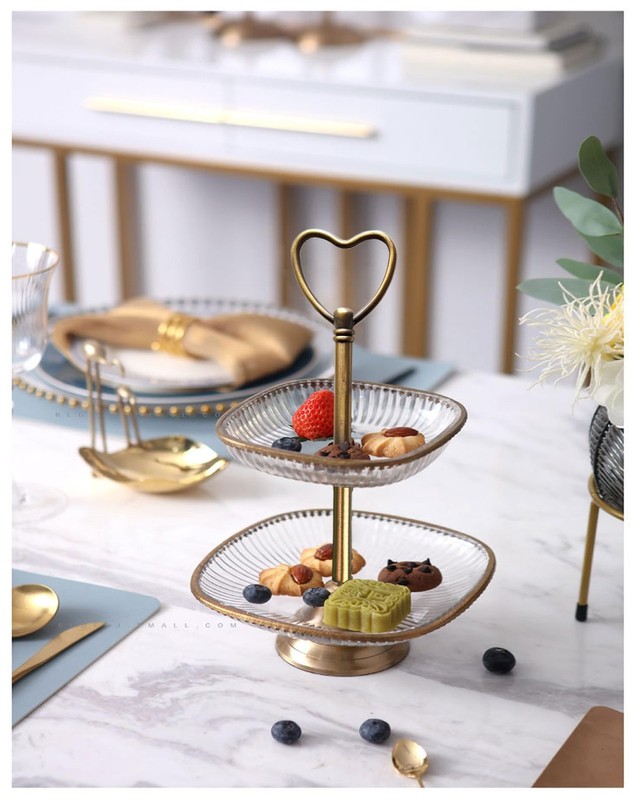 3-Tier Cupcake Retro Golden Stand Hardware Fittings, Metal Mold Round Holder ... gallery
