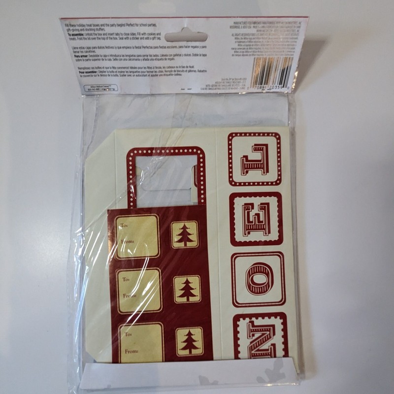 Wilton NOEL Christmas Box Kit, Holiday Treat Gift Cookie Candy Dessert, Pkg of 3 gallery