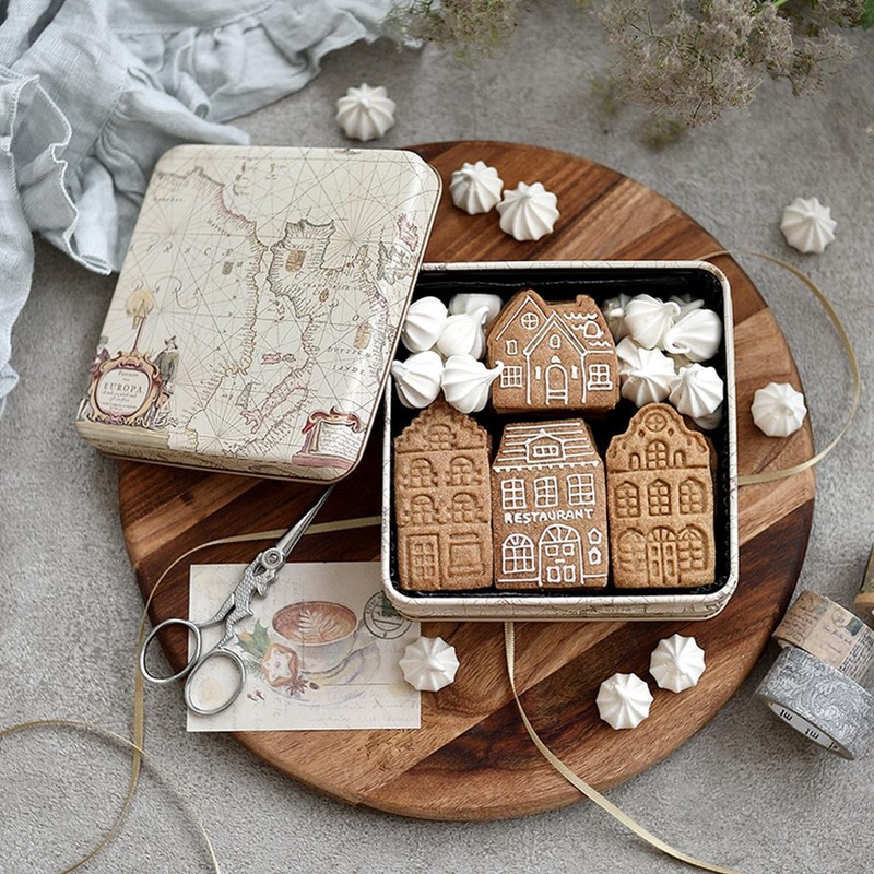 Tiny Gingerbread House Cookie Cutters, Real Estate Cookie Cutters with Split ... gallery