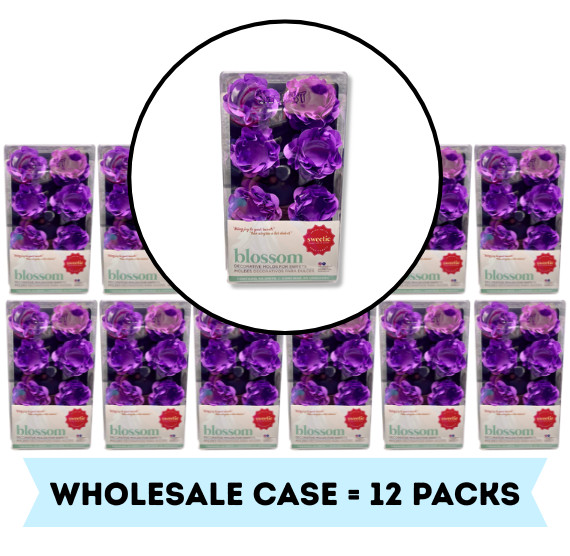 Wholesale Blossom Flower Candy Cups 12 Pack Case: Lilac Purple 50% OFF Retail