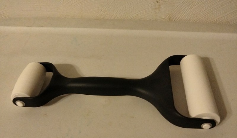Pampered Chef Double Bakers Roller 1485 Rolling Pin Pastry Deep Dish Pie Dough