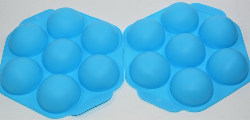 Large 7-Cavity Semi Sphere Silicone Mold Baking Hot Chocolate Bombs- 2 3/4" 2 Pk gallery