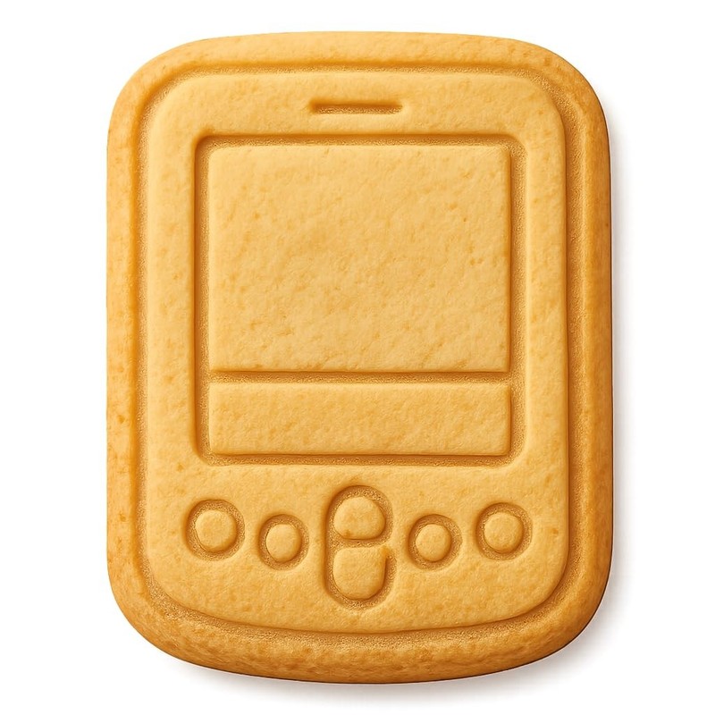 Y2K Nostalgia: Palm Pilot Cookie Cutter & Stamp, Fondant & Clay – 4×3.1