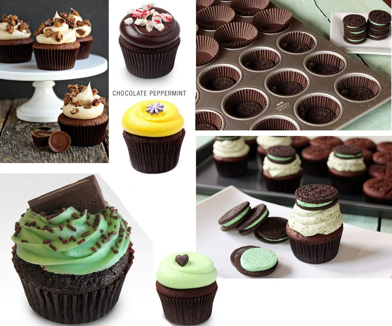 400-Count Brown Standard Cupcake Liners Swedish Paper Coffee Baking Cup gallery