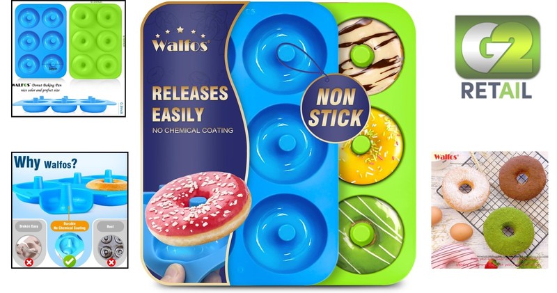 BPA-Free Silicone Donut Pan Set – 3-Inch Molds for Perfect Homemade Donuts gallery