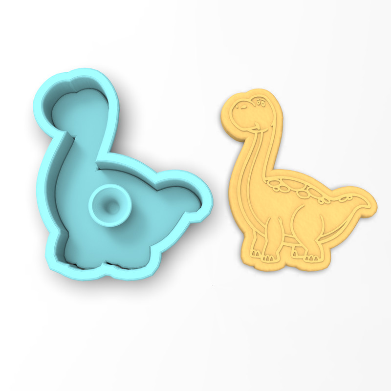 Brontosaurus Cookie Cutter & Stamp | Dinosaur Dino Birthday Party Long Neck gallery
