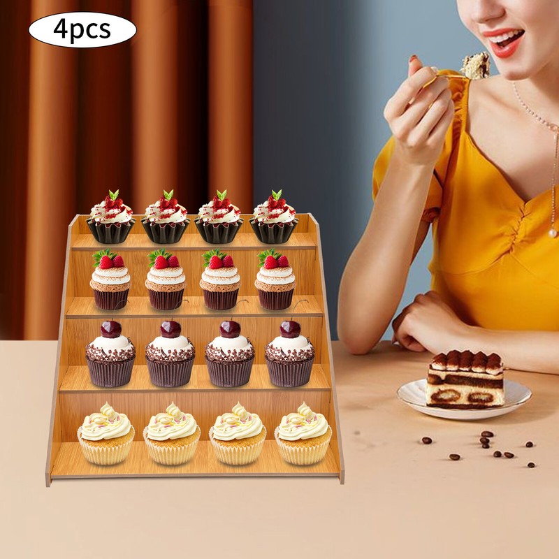 4 Pcs Retail Display Rack, 4 Tier Display Rack, Tabletop Display Stand gallery