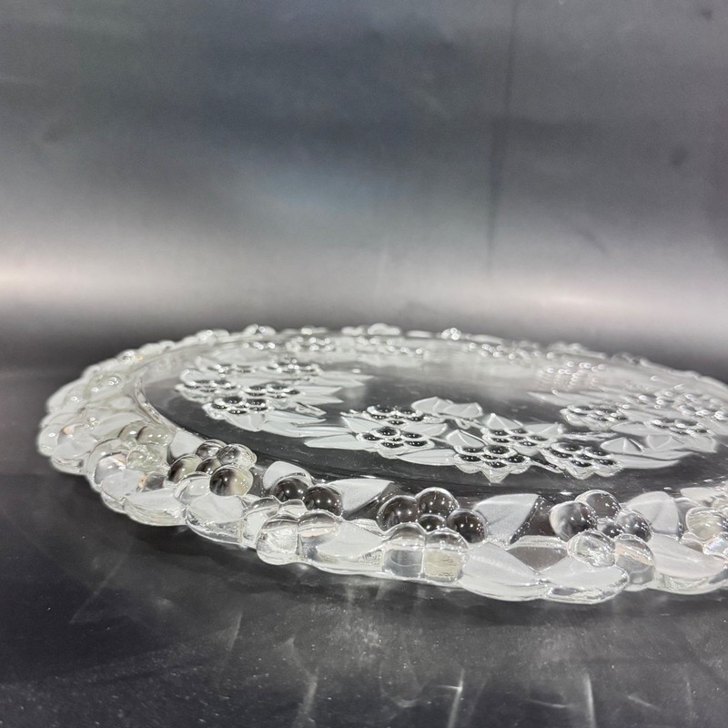 Walther Glas by Mikasa Carmen Cake Plate Stand Frosted Floral Retired Pattern gallery