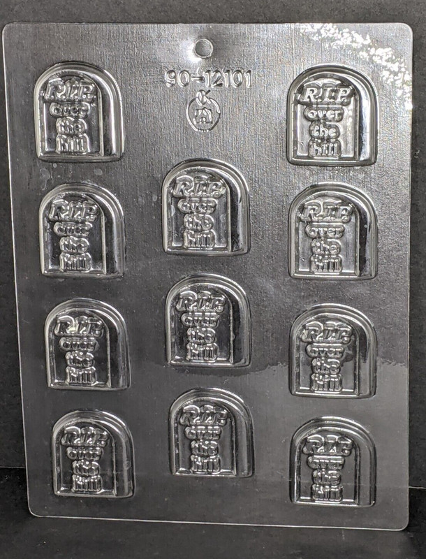 Candy Mold Over The Hill RIP Headstone Tombstone Shape 40th 50th Party NEW