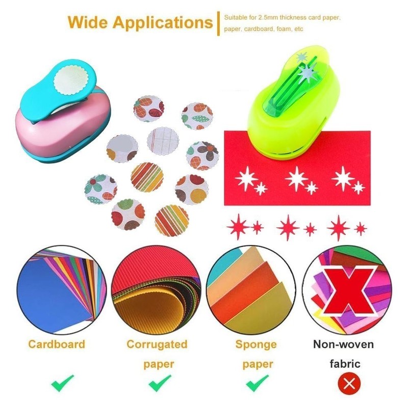 Embossing Machine Stamp Shape Craft Punch Round Hole Punch Toothed Puncher gallery
